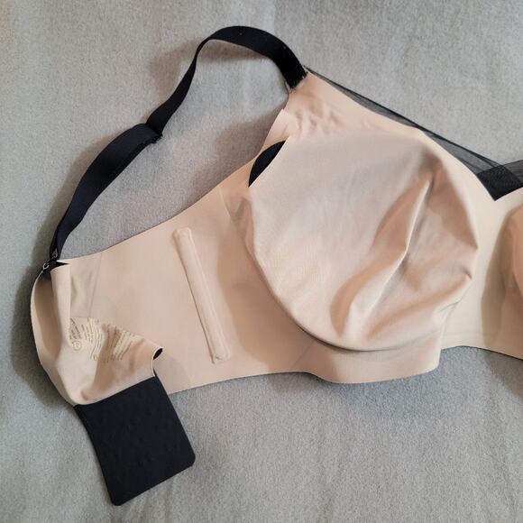 Honey Love Runway Cross Over Bra Size XL Undergarment GUC Black Comfort Lined - Picture 8 of 11